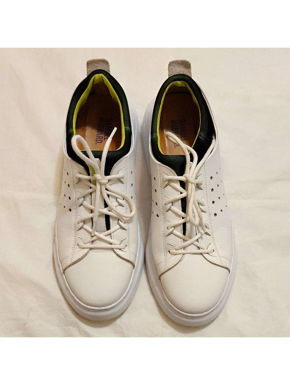 Samuel Hubbard Men's White Leather Lace-Up Sneakers US 9 EU 40 EUC #1024